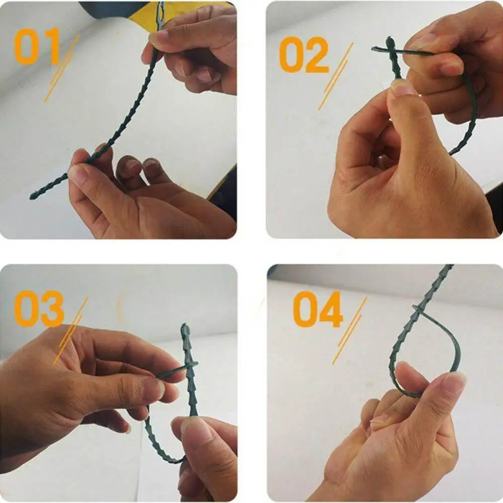 Новый 20 шт. сад стяжки Пластик кабельные самоблокирующийся завод Поддержка