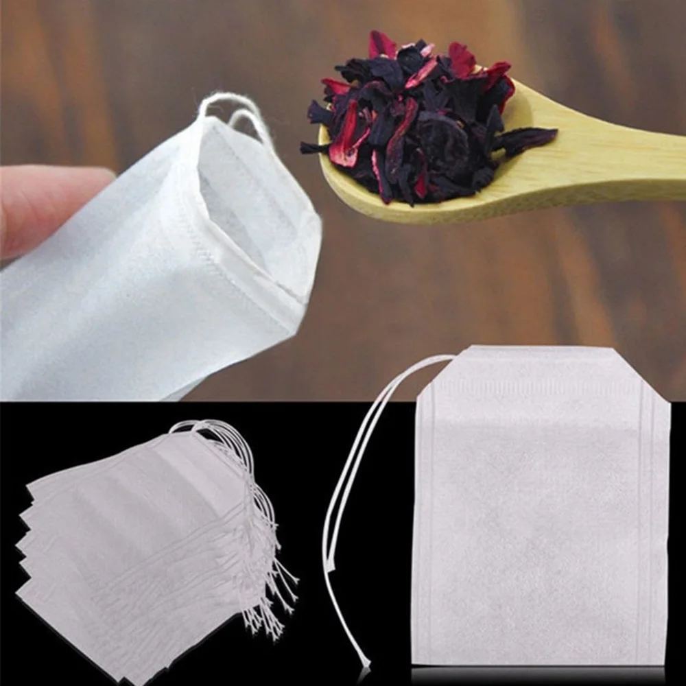 

Seal Tea Bags Filter 5.5x7cm Set Replace Replacement 100Pcs Accessories