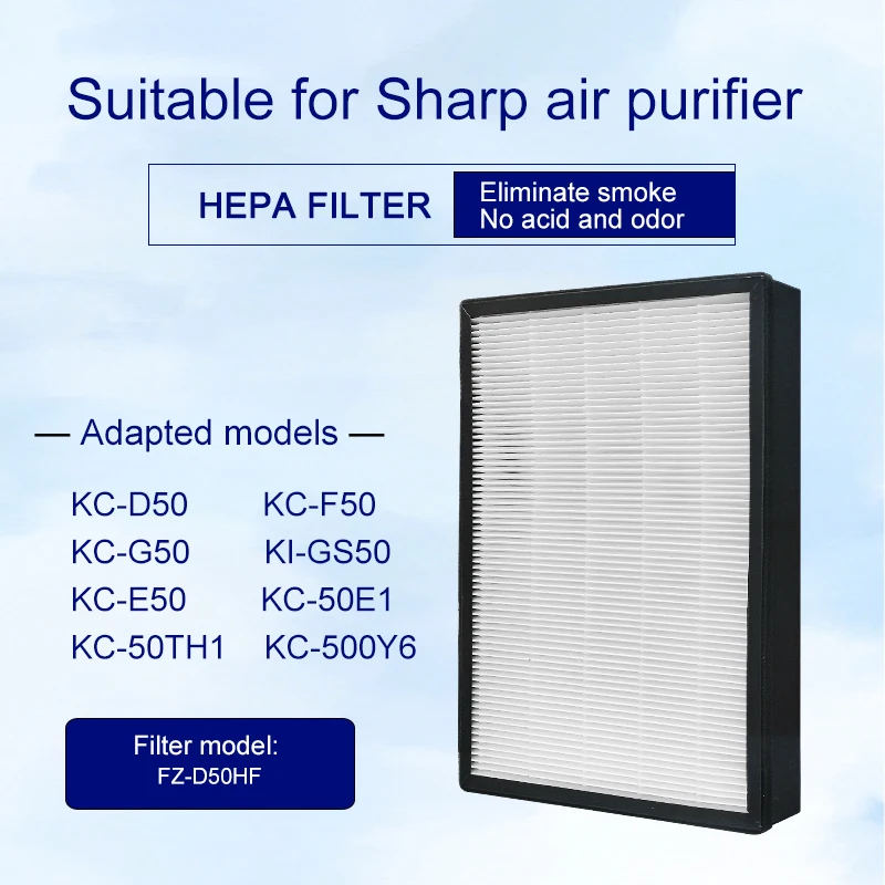 

Фильтр HEPA FZ-D50HF для очистителя воздуха Sharp KC-D50, KC-F50, KC-G50, KI-GS50, KC-E50, KC-50TH1, KC-500Y6, домашний фильтр pm2.5