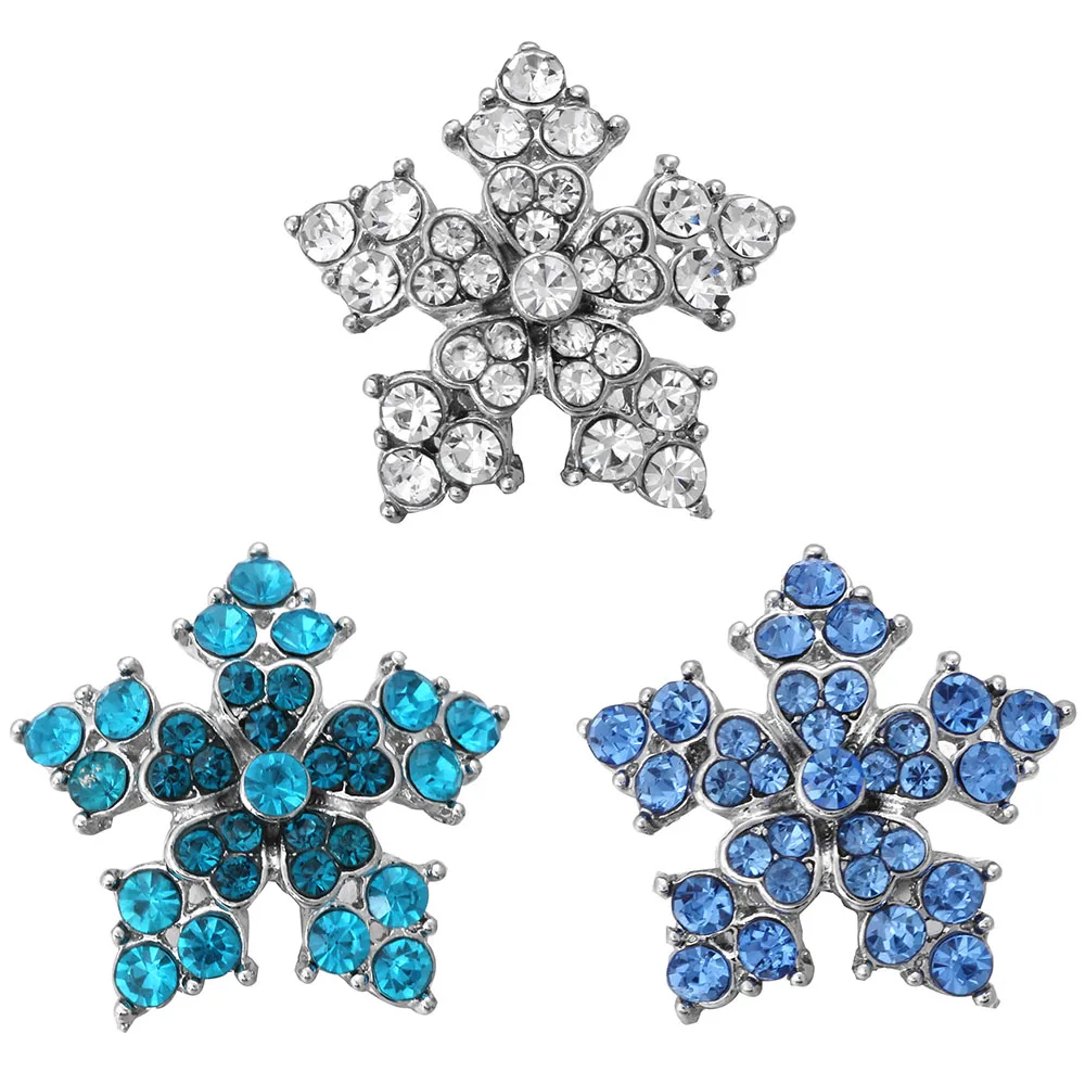 6pcs/lot DIY Crystal Metal Snap Buttons Jewelry MIX Three Color Fit 18mm Button Bracelet | Украшения и аксессуары