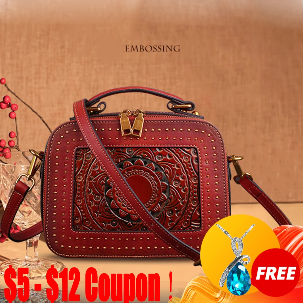 

CGA Handmade Nature Cow Leather Handbags 2021 New Retro For Women Doctor Bag Leisure Solid Color Hasp Shoulder Messenger Bags
