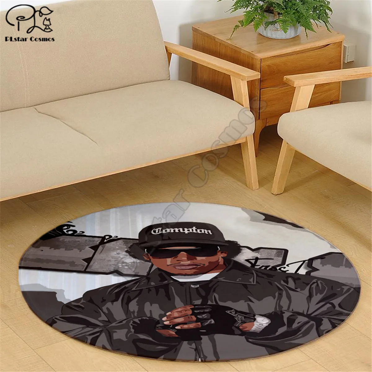 

Character Eazy-e pattern carpet Square Anti-Skid Area Floor Mat 3D Rug Non-slip Mat Dining Room Living Room Soft Bedroom Carpet