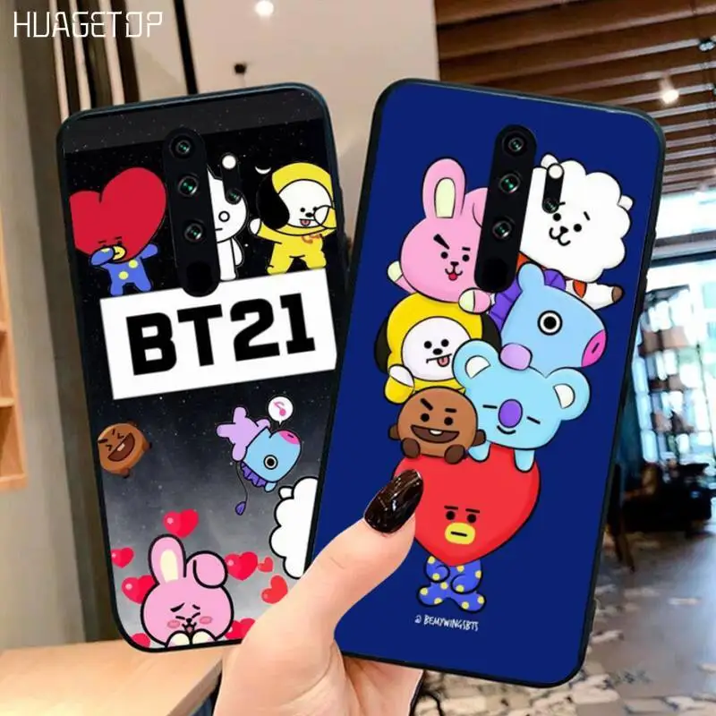 Стильная футболка с изображением персонажей видеоигр BT21 крашеный чехол для