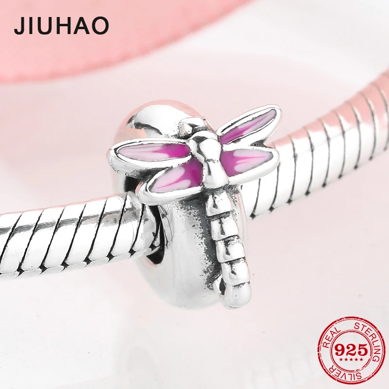 Ярко Розовые Красивые Подвески в виде стрекозы бусины разделители подходят для