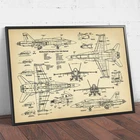 Пейзаж ВВС постер с самолетом истребитель, Художественная Картина на холсте, пилот, подарок для украшения интерьера дома, гостиной