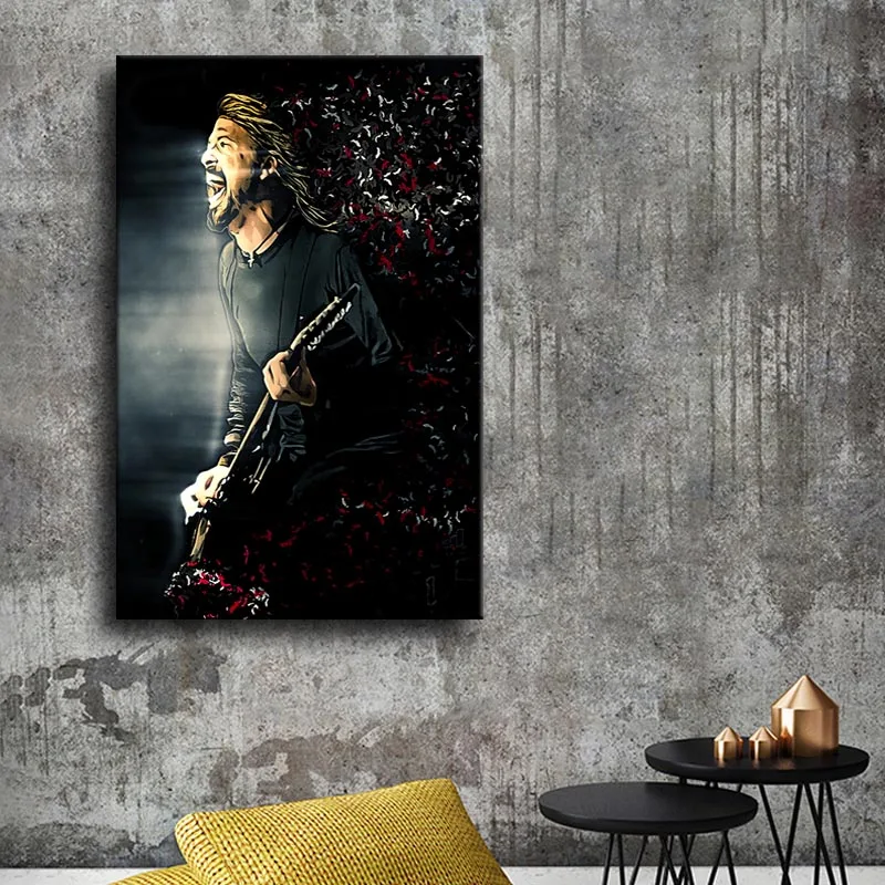 Настенные плакаты с Дейвом Grohl для бойцов настенное украшение Картина на холсте