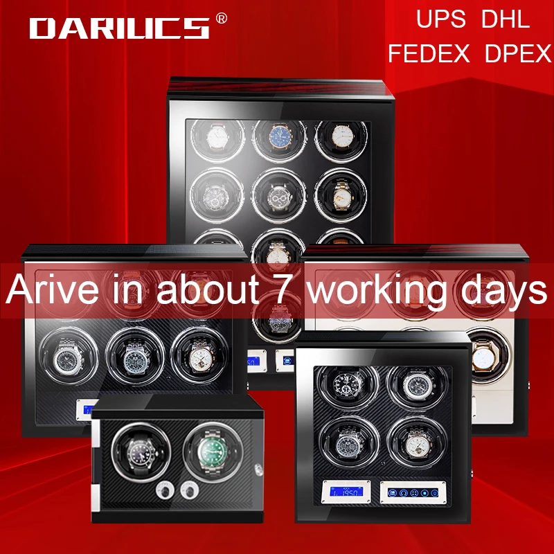 High-End Wood Watch winder Luxury Automatic watches box with Mabuchi motor LCD touch screen and Wooden remontoirs de montres