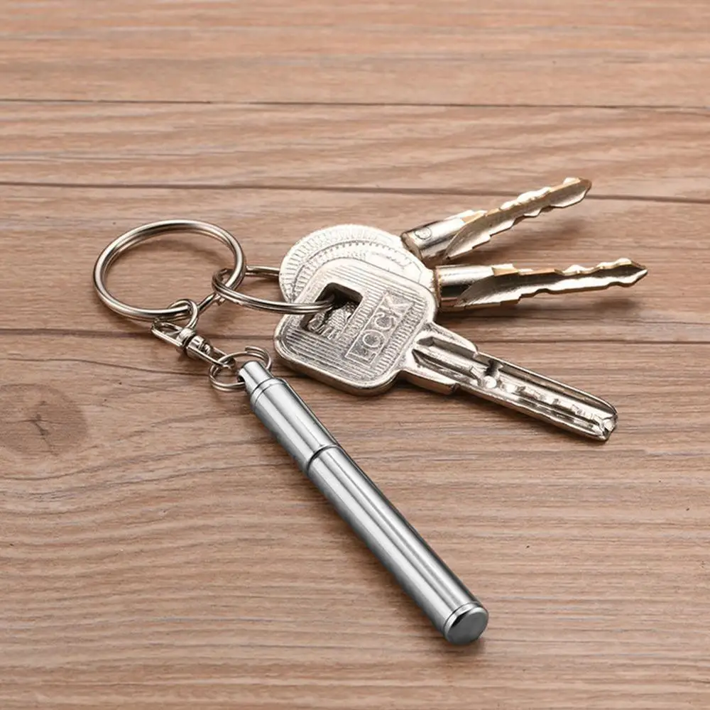 Сталь телескопическая ручка металлический брелок для ключей инструмент с ручкой