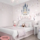 Фотообои 3D мечта принцесса комната мультфильм розовый замок детская комната девушка спальня фон Настенные обои на заказ