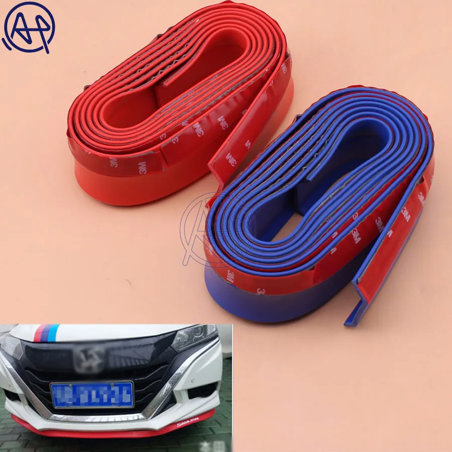 2 5 м/8.2ft Универсальный Автомобильный углеродного волокна красный Bmper прокладка