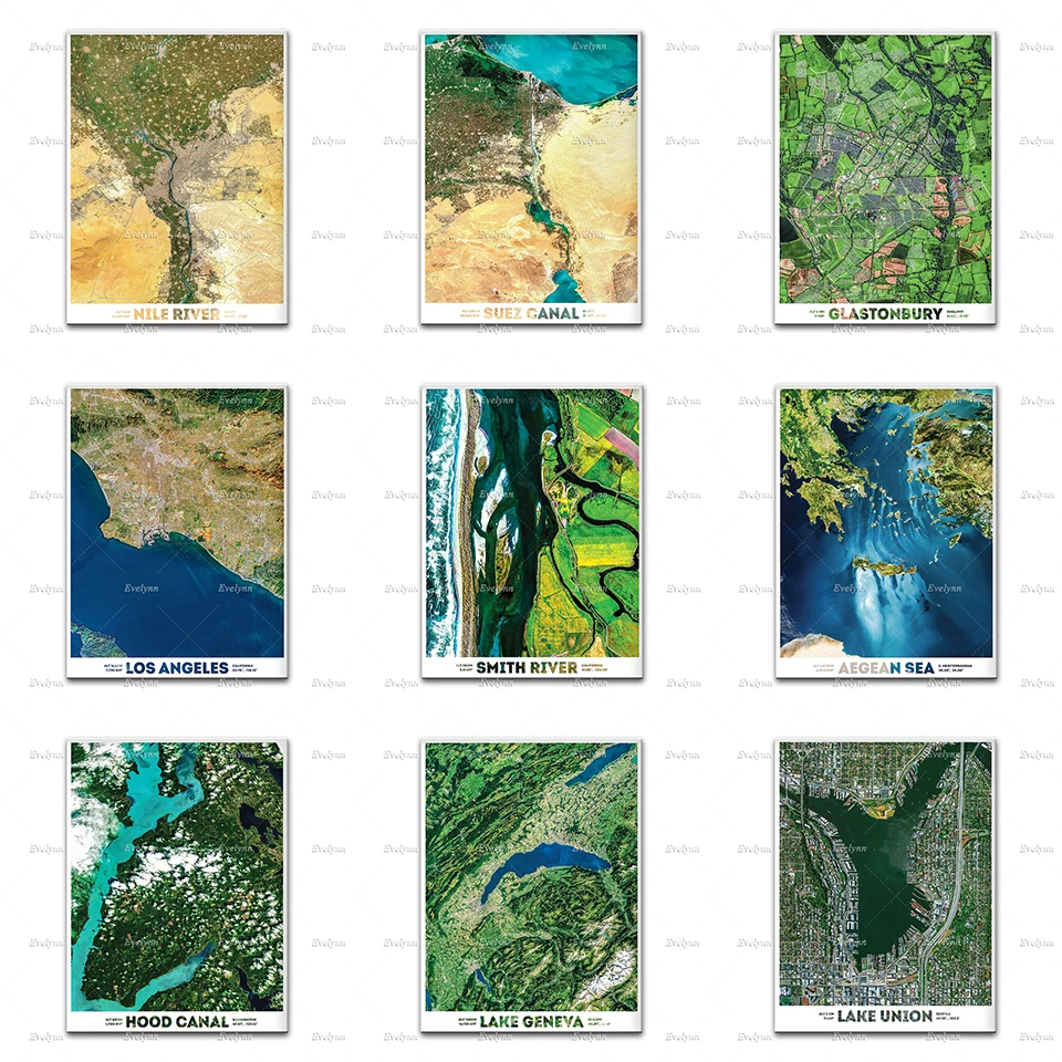 Постер на стену с изображением золотых ворот, термо, Эгейского моря, Женевы, суэза, канала, озера