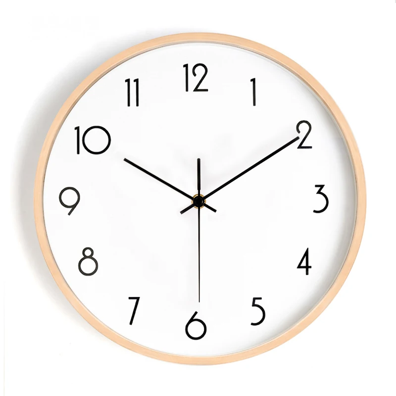 

Fashion Wood Wall Clock Silent Classic Nordic Wood Round Wall Clock Simple European Modern Reloj De Pared Home Decor BD50WC