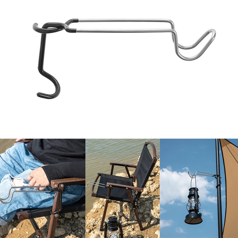 

Outdoor Portable Hanger Camping Fishing Post Lamp Holder Hook Camping Accessory for Outdoor Hunting Tent Pole Camping Equipment