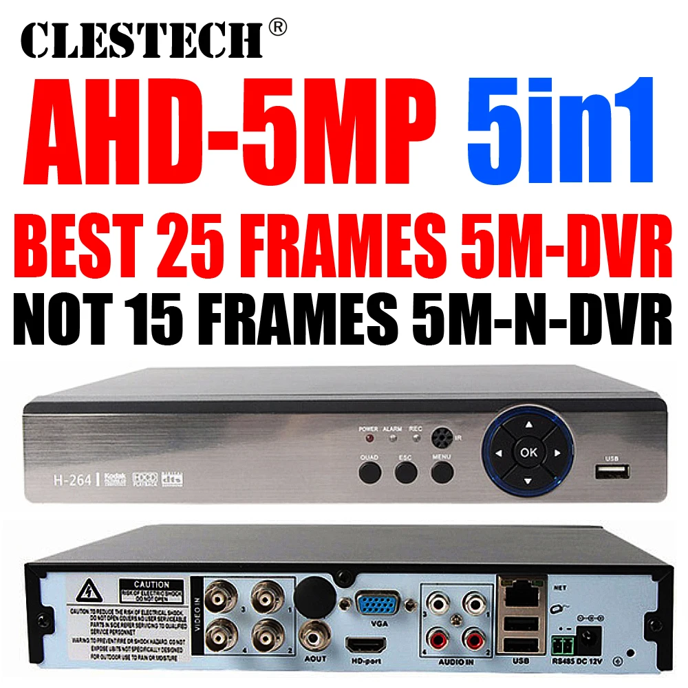 

5MP 5M AHD DVR 5in1 Full H.265 HDMI Security System CCTV 4CH 8CH 16CH 25frame Channel NVR Hybrid AHD-H Recorder Mobile HVR RS485