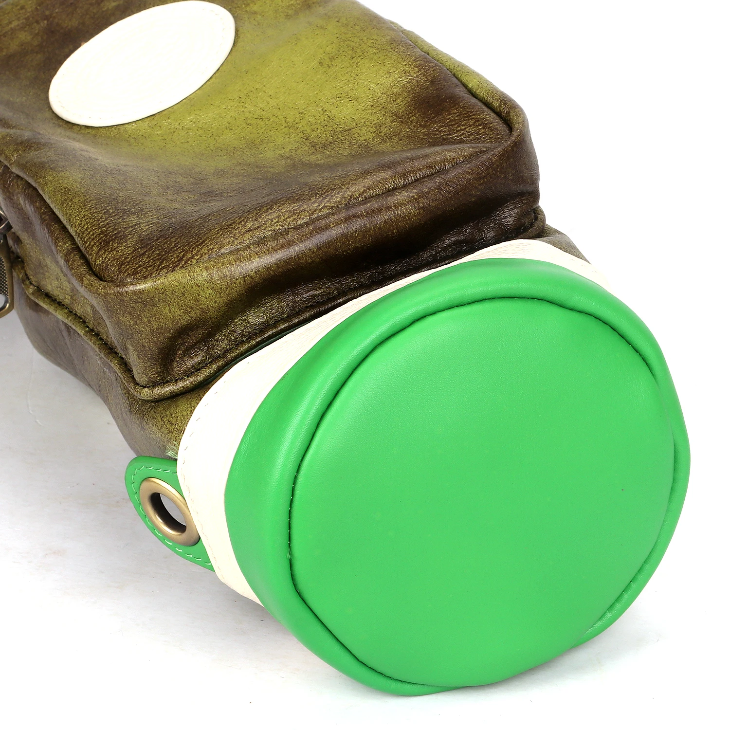 Tourbon Vintage Golf Club Sticks Bag Carrier Pencil Style Microfiber Leather Green Golf Sunday Bag Case Driving Range Bags 88CM