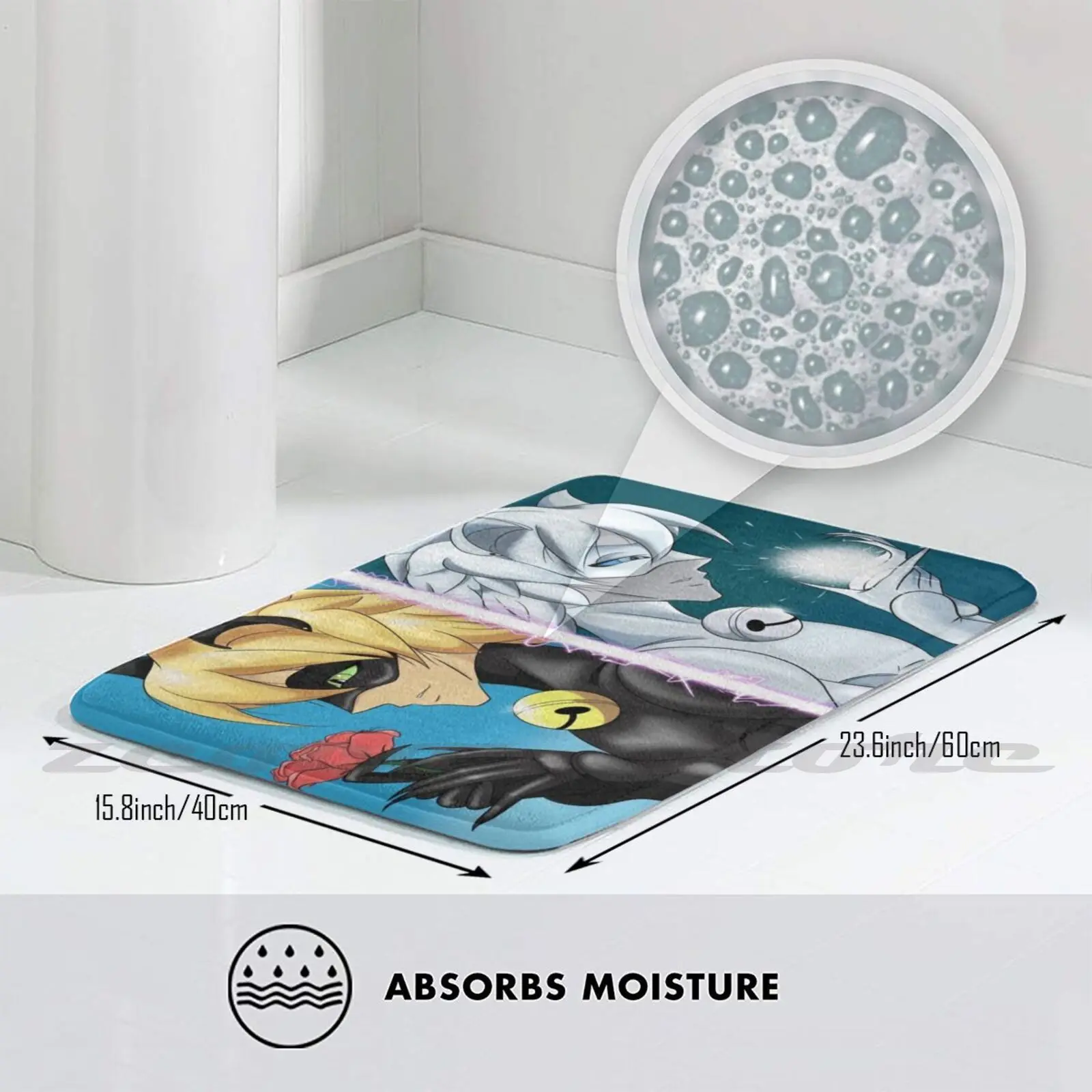 Ковер для чата и Blanc нескользящий коврик двери впитывающий воду кошачий Fanart -