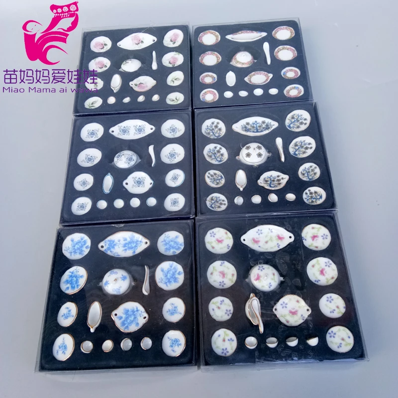 Керамическая посуда для кукольного дома декоративные аксессуары 1/6 1/8 bjd diy мини