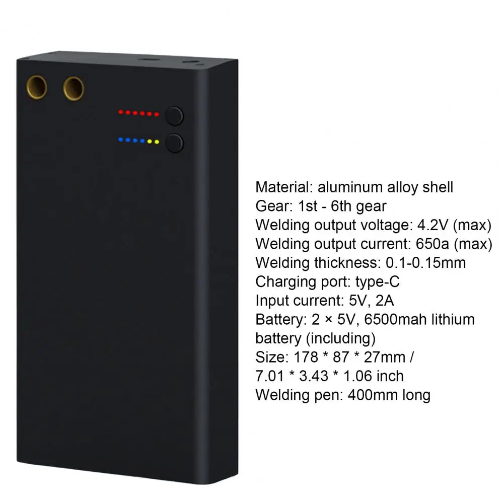 

Spot-welder Handheld Adjustable Mode Aluminium Alloy Shell Rechargeable Household Spot Welding Machine for Cylindrical Battery