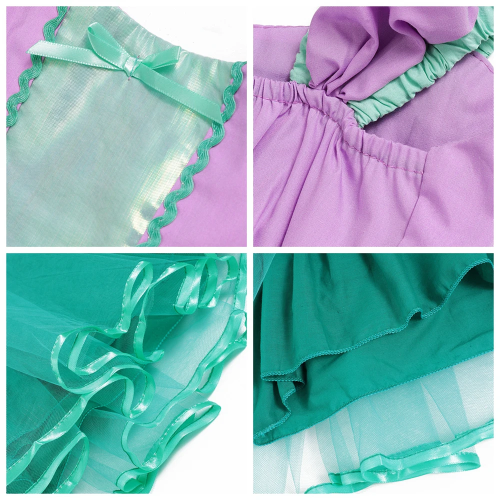 

Girls Mermaid Princess Tutu Dress Birthday Party Ball Gown Dresses For Toddler Girls Halloween Cosplay Kids Mermaid Costume
