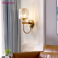 american light luxury crystal wall lamp postmodern minimalist bedroom bedside aisle staircase living room wall sconce lamp