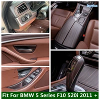 front dashboard air ac vent outlet door handle catch decoration cover trim wood grain for bmw 5 series f10 520i 2011 2016