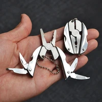 stainless steel outdoor portable multitool pliers 9 in 1 multitool keychain plier screwdriver pocket tools mini pliers 2021
