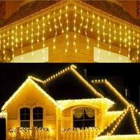 8m 12m 16m 20m christmas garland led icicle curtain light droop 0 6m ac 220v street garland on the house outdoor new year 2022