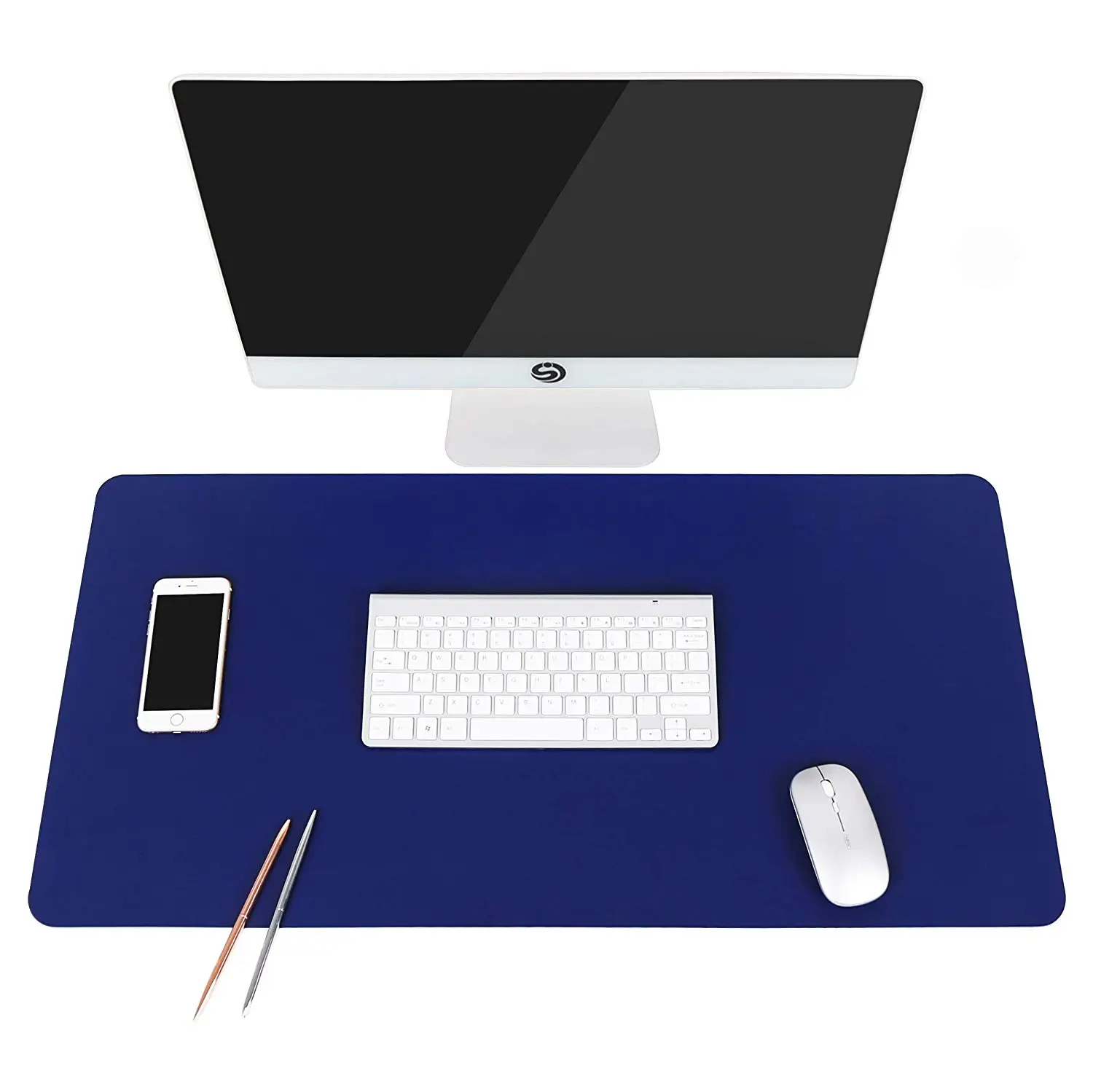

80x40 см ультра тонкий водонепроницаемый ПВХ кожаный коврик для мыши, двойного использования стол письменный коврик для офиса/дома