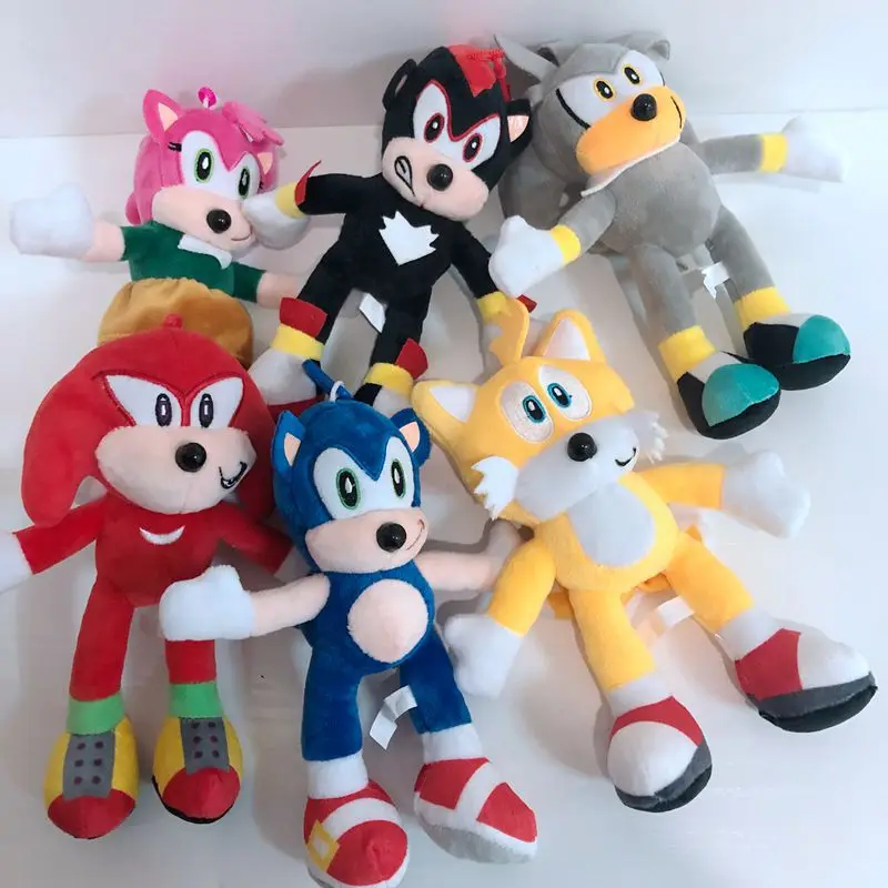 

Sonic Plush Toys Hedgehog Plush Doll Black Blue Yellow Sonic Peluche Soft Stuffed Animal Doll for Children Christmas Gifts