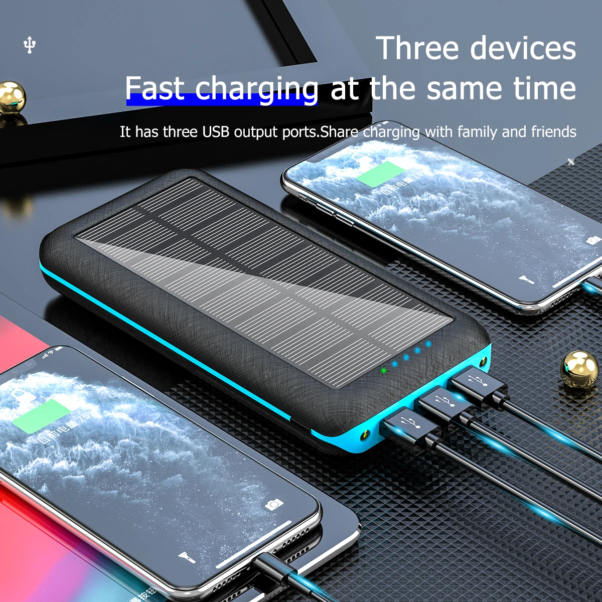 solar powerbank 80000mah wireless phone charger outdoor travel fast charging external battery portable for xiaomi iphone samsung free global shipping