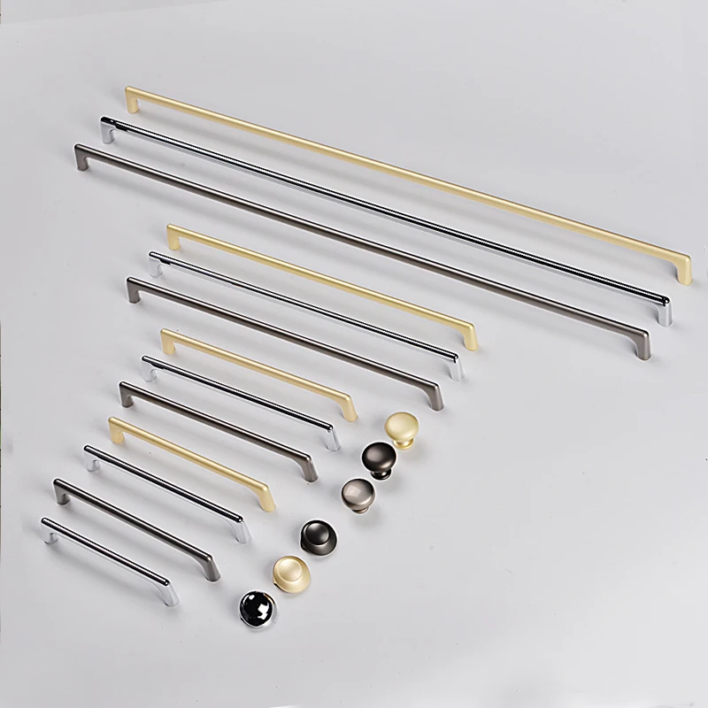 

608mm Nordic Nodern Minimalist Super Long Wardrobe Door Handle Golden Gentleman Gray Drawer Cabinet Handle