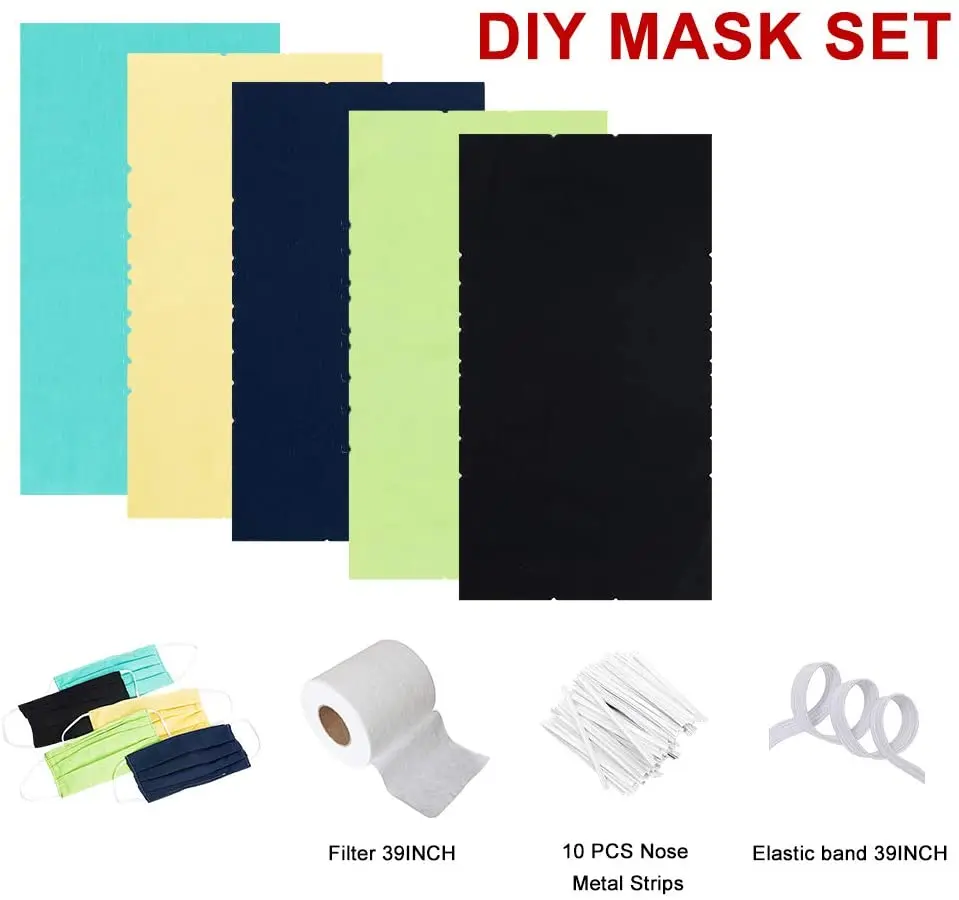 

Homemade Mask Set Materials Make A Reusable for DIY Sewing Crafts Masks Five Colors