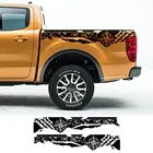 Новинка 2 шт. наклейки для пикапа Ford Ranger Raptor аксессуары виниловые автомобильные наклейки штамповка шин компас Приключения внедорожник графика