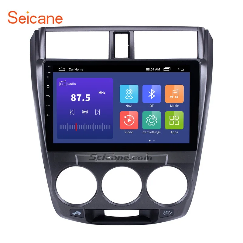 

Seicane Android 10 для 2011-2013 2014 2015 2016 Honda CITY 2DIN 10,1 "автомобильный радиоприемник GPS-навигация FM WIFI Поддержка задней камеры