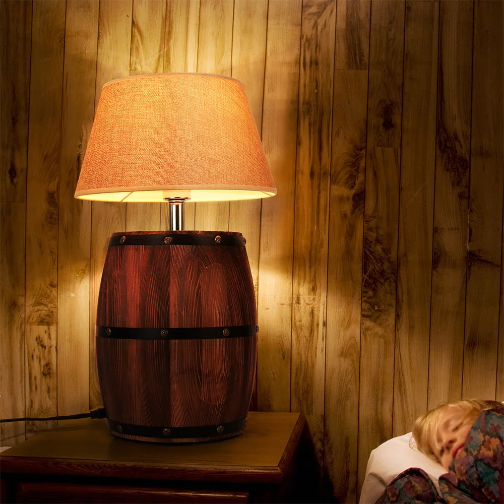 Европейский ретро промышленный декоративный прикроватный винный баррель