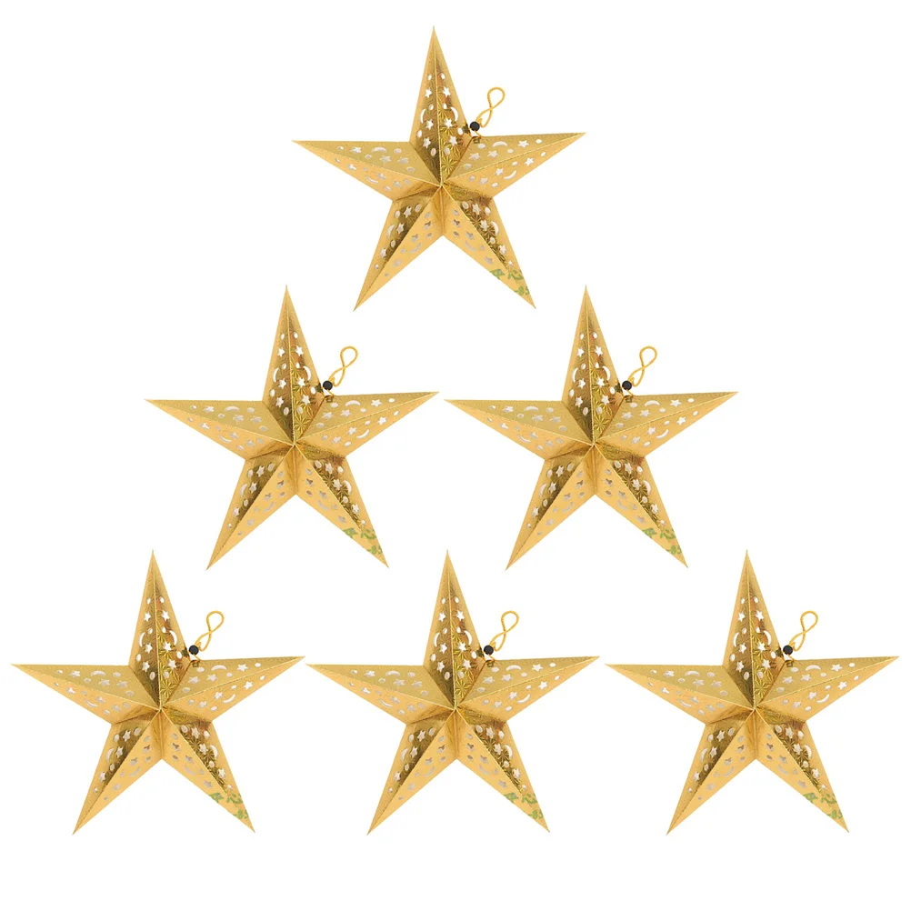 

6pcs Origami Pentagram Lampshades Interior Decoration Pendants Ornaments