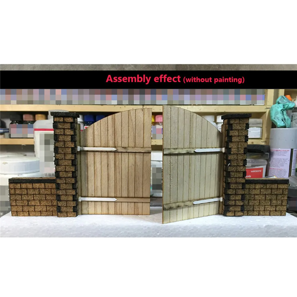 

CorMake Scenario Military Building Model DIY Scenario Suite 1/35 European Wooden Door No. 1 CJ0203