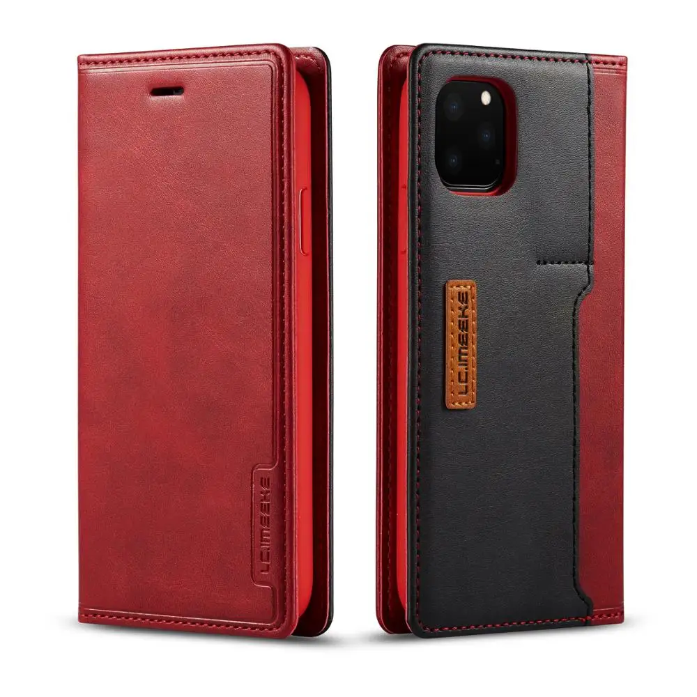 Red Магнитный флип-чехол для телефона Fundas для huawei P30 P30pro чехол из искусственной кожи держатель для карт для huawei p20 p20pro чехол TPU чехол - Цвет: Red