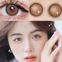 EASYCON Caramel Honey unique High-end soft lens for Eyes Cosmetic Colored Contact Lenses Makeup big beauty pupil yearly Myopia