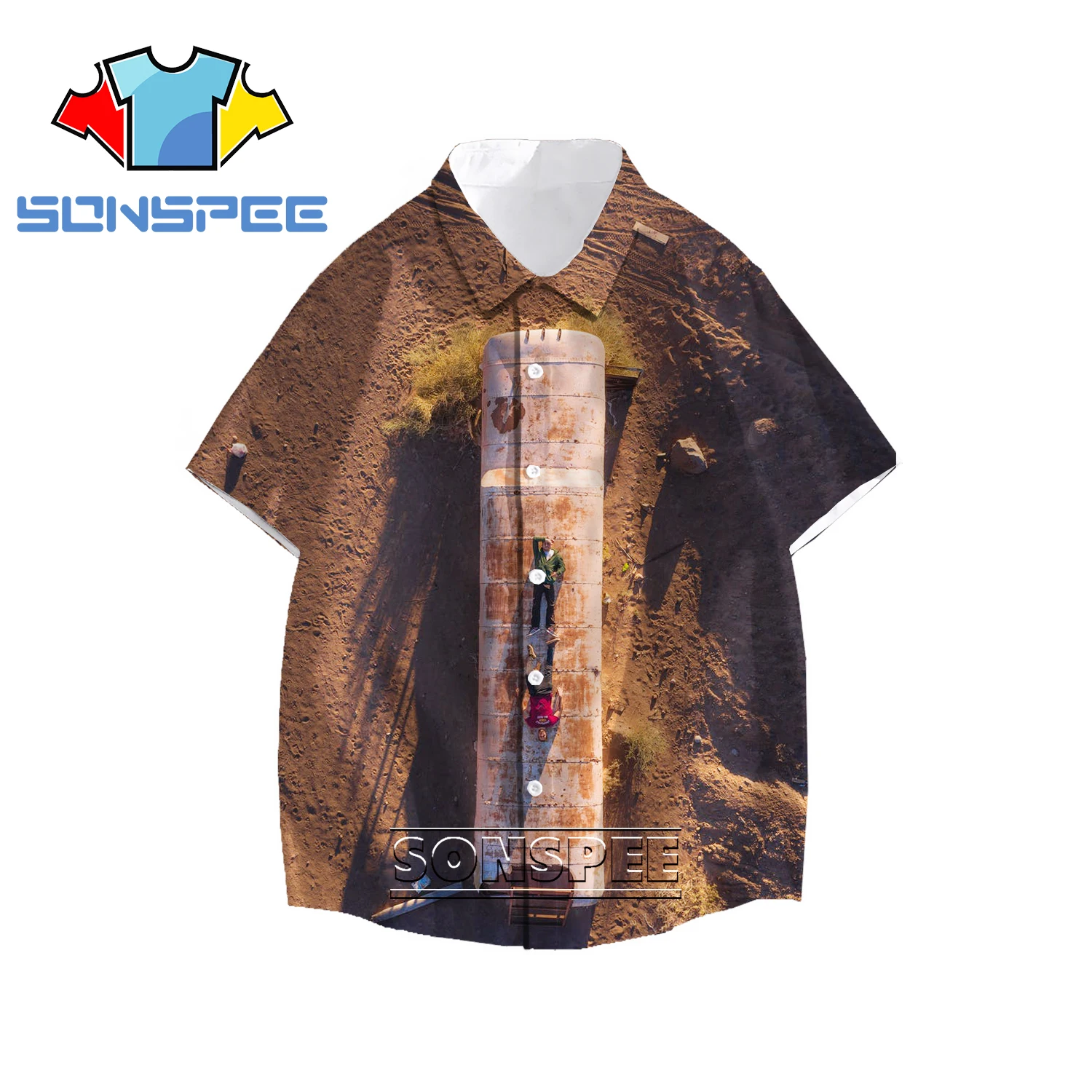 

SONSPEE 3D Print Desert sunshine Hawaiian Harajuku Shirt Men Women Shirt Fashion Hiphop New Tropical Beach Casual Short Sleeves