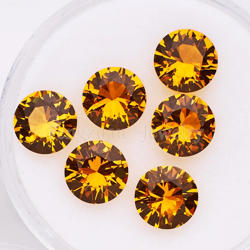 

5A Loose CZ Gemstone Jewelry 3-10mm White Yellow black Round Cubic Zirconia Gemstone for watch