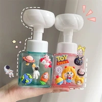 cartoon flowers bathroom soap dispenser pump bottle household ins candy plastic cute kids adult press bottle lotion bottle 350ml