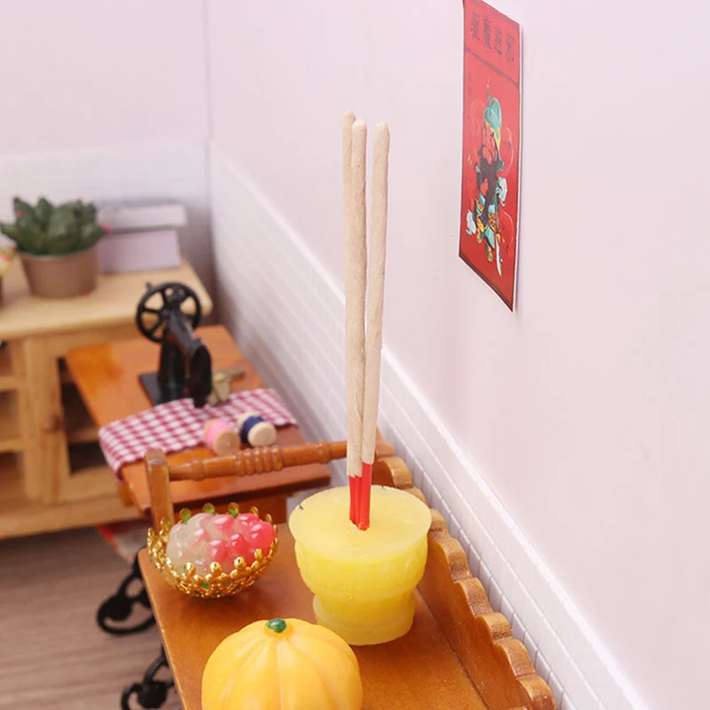 

4Pcs/Set 1:12 Doll House Enshrines Incense Mini Model Life Scene Toy Decoration