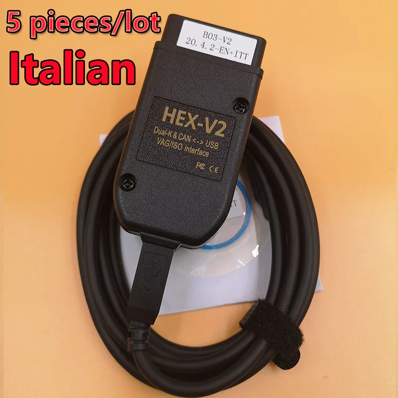 VAG COM 20 4 VAGCOM 20.4.1 VCDS Hex CAN USB интерфейс для VW AUDI итальянские 20.4.2 английский ATMEGA162 + 16V8B