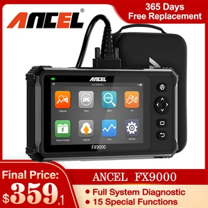 ancel fx9000 obd2 automotive scanner professional obd 2 car tools all system srs tpms tps dpf immo reset odb2 diagnostic tool free global shipping