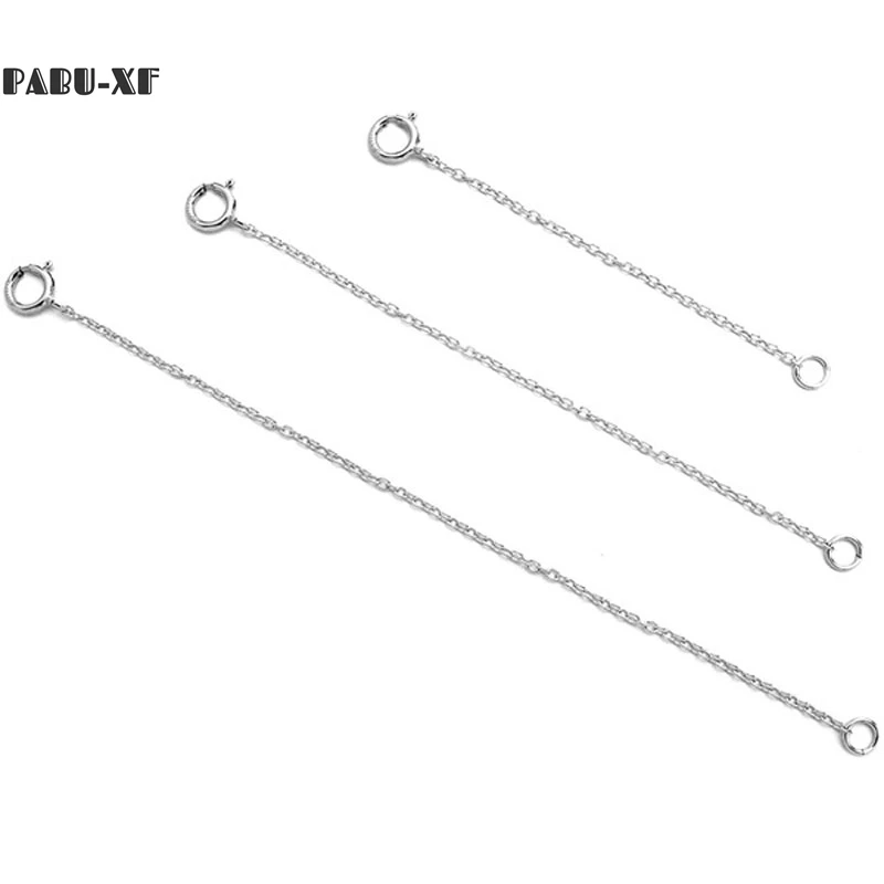 

925 Sterling Silver Necklace Extenders for Women Solid Sterling Silver Fine Chain Dainty Durable Strong Removable,Set of 3