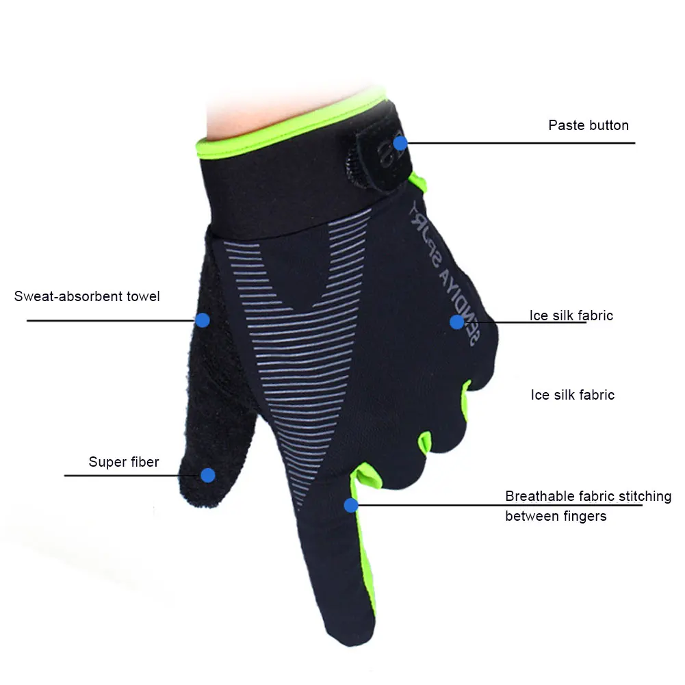 

Cycling Breathable Non-Slip Touch Screen Gloves Outdoor Mountaineering Climbing Fitness Sun Proof Ultra-thin Fabric Bike Gloves