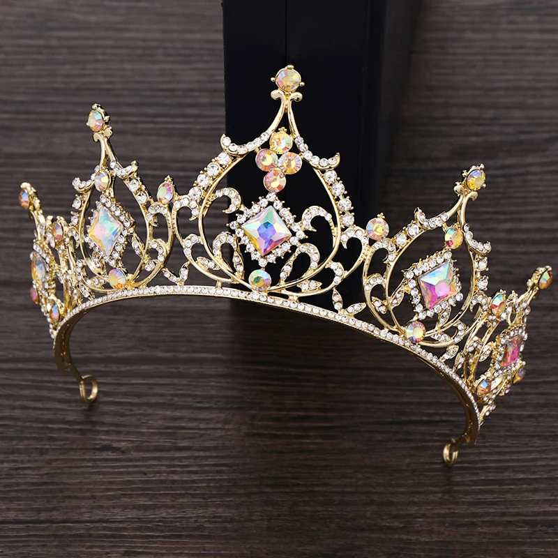 

High-end Luxury Queen Crown Rhinestone Headband Wedding Hair Accessories Crystal Crown Tiara for Women Wedding Bridal Headpiece