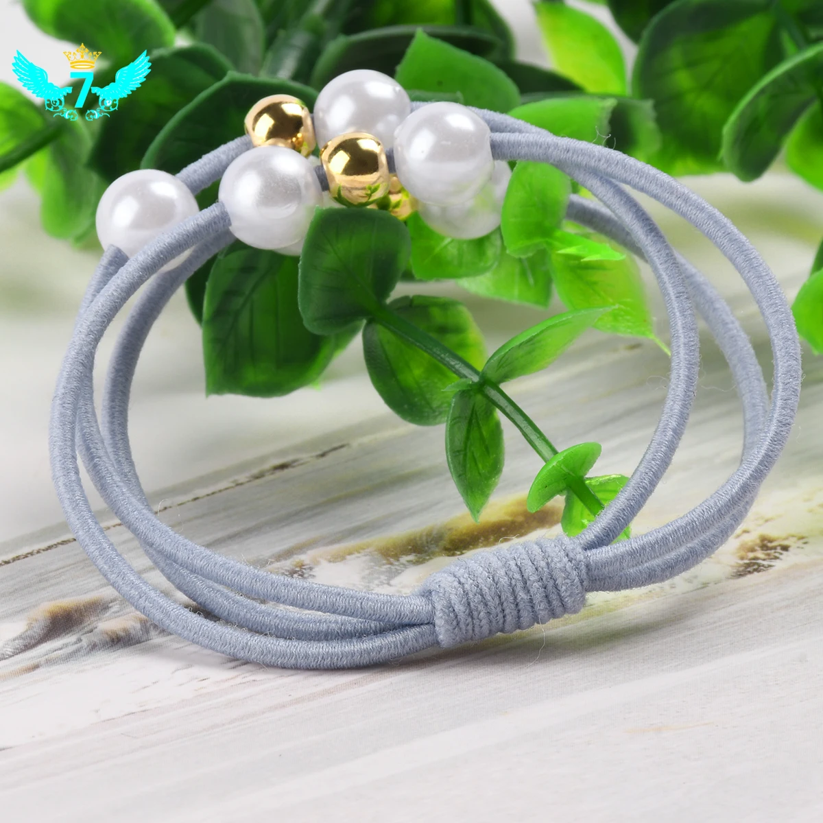 

Korean Fashion Women Headband Pearls Elastic Hair Bands Rubber Ring Hair Accessories Scrunchy Ornaments Knitting Ties