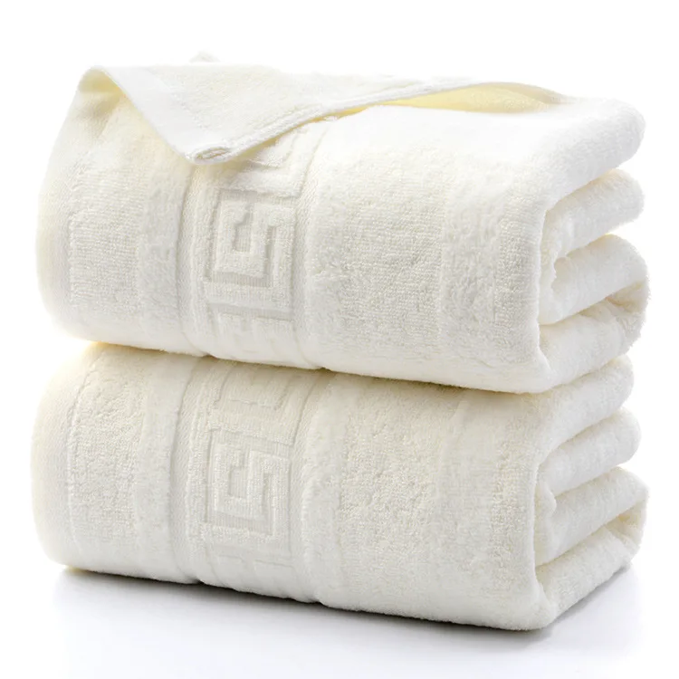 White 70*140 см пляжное полотенце s 400 г, полотенце для ванной, для дома, для взрослых, грудное Хлопковое полотенце, мягкое, водопоглощающее - Цвет: White
